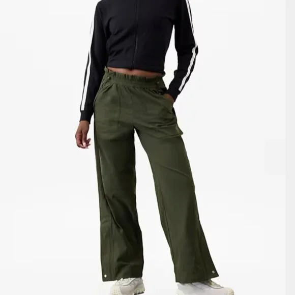 Athleta High Rise Pants Olive Size XS NWOT - Picture 1 of 6